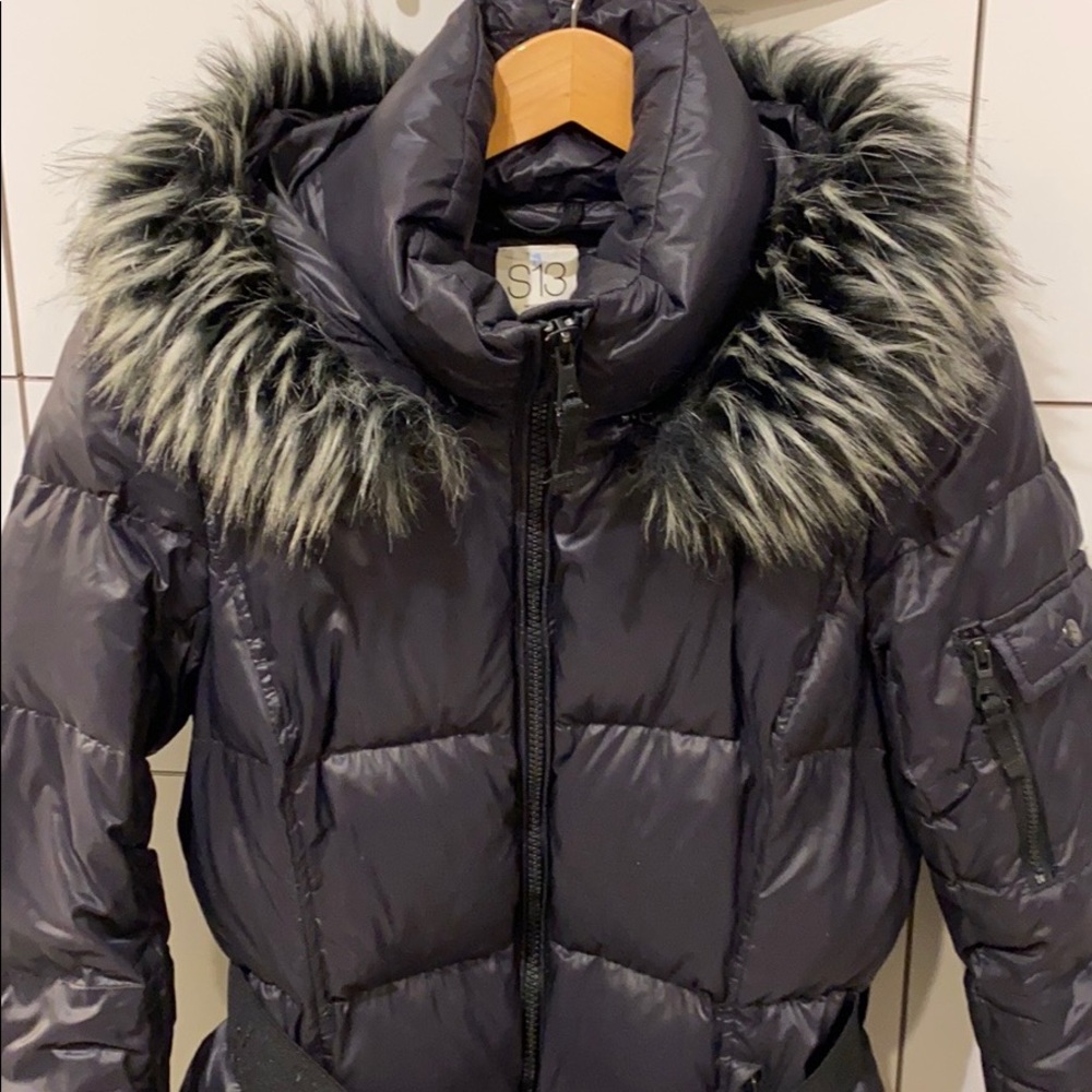S13 down belted coat